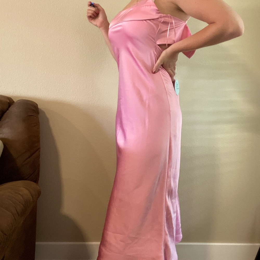 Pink midi dress